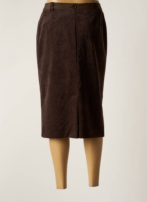 Jupe mi-longue marron FRANCOISE DE FRANCE pour femme