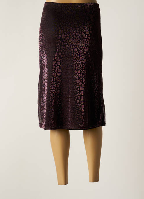 Jupe mi-longue violet LEELOO pour femme