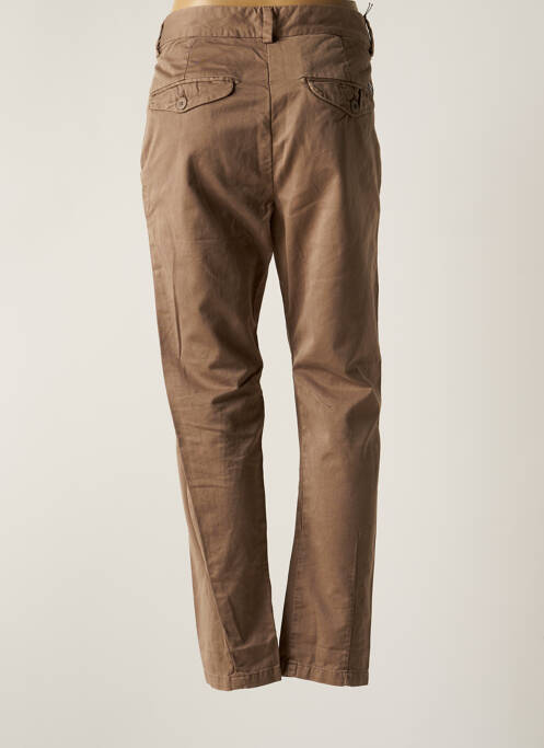 Pantalon droit marron LE TEMPS DES CERISES pour femme