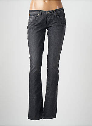 Jeans coupe slim broderie rivets taille basse gris ROBIN'S JEAN femme