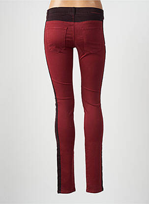 Pantalon slim taille basse taille basse rouge CURRENTE/ELLIOTT femme