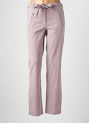 Pantalon droit stretch taille normale violet SYM femme