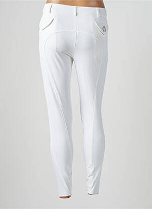 Pantalon slim tissage popeline taille normale blanc MONTAR femme