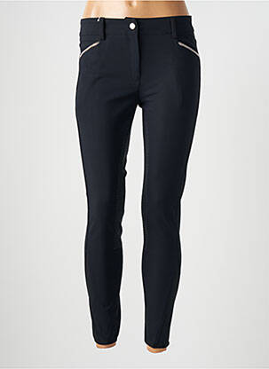 Pantalon slim tissage popeline taille normale noir MONTAR femme