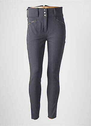 Pantalon slim taille élastique taille normale gris MONTAR femme