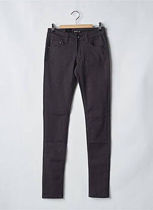Pantalon slim tissage popeline taille normale noir MISS OK femme