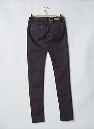 Pantalon slim tissage popeline taille normale noir MISS OK femme