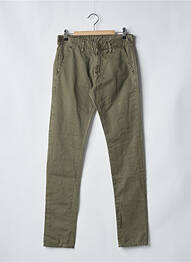 Pantalon slim stretch taille normale vert LE TEMPS DES CERISES homme
