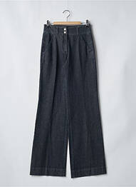 Jeans coupe large tissage brut taille normale bleu CARACTERE femme
