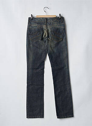 Jeans coupe slim effet usé délavé taille normale bleu KAPORAL femme