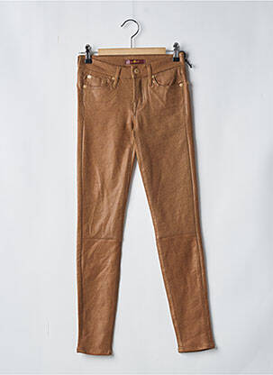 Pantalon slim stretch taille normale marron 7 FOR ALL MANKIND femme