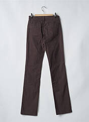 Pantalon slim marron DENIM STUDIO pour femme seconde vue