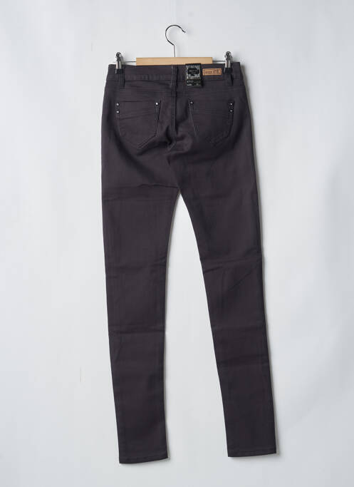 Pantalon slim tissage popeline taille normale noir MISS OK femme