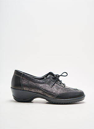 Chaussures de confort fermeture lacets talon de 4 à 6cm noir BOISSY femme