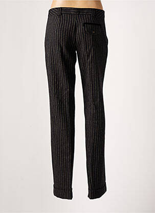 Pantalon droit fermeture zippée sous rabat avec crochet taille normale gris HOSS femme