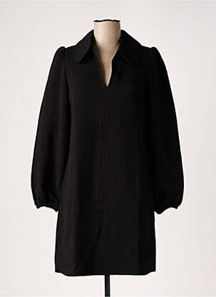 Robe courte coupe fluide manches longues noir SAMSOE & SAMSOE femme