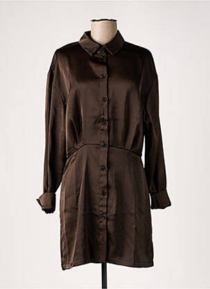 Robe courte manches longues manches longues marron SAMSOE & SAMSOE femme