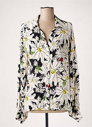 Chemisier imprimé fleurs manches longues blanc POM AMSTERDAM femme