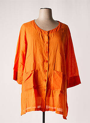 Robe mi-longue orange G!OZE pour femme