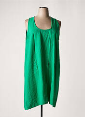 Robe mi-longue vert POISSONS BLANCS pour femme seconde vue