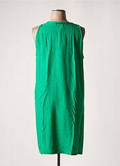 Robe mi-longue vert POISSONS BLANCS pour femme seconde vue