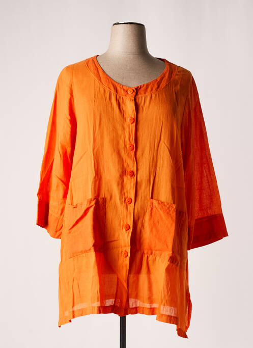 Robe mi-longue orange G!OZE pour femme