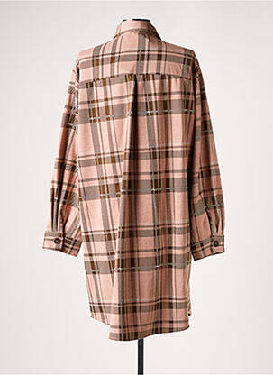 Robe mi-longue manches longues manches longues rose YESTA femme