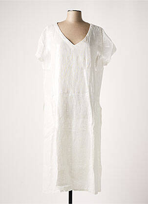 Robe mi-longue blanc KOKOMARINA pour femme