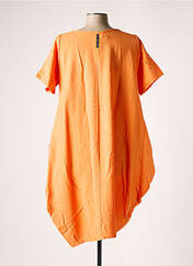 Robe mi-longue orange POISSONS BLANCS pour femme seconde vue