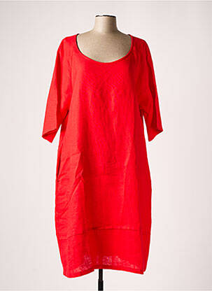 Robe mi-longue rouge KOKOMARINA pour femme