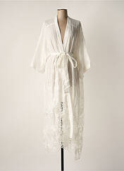 Veste kimono blanc MAT. pour femme seconde vue
