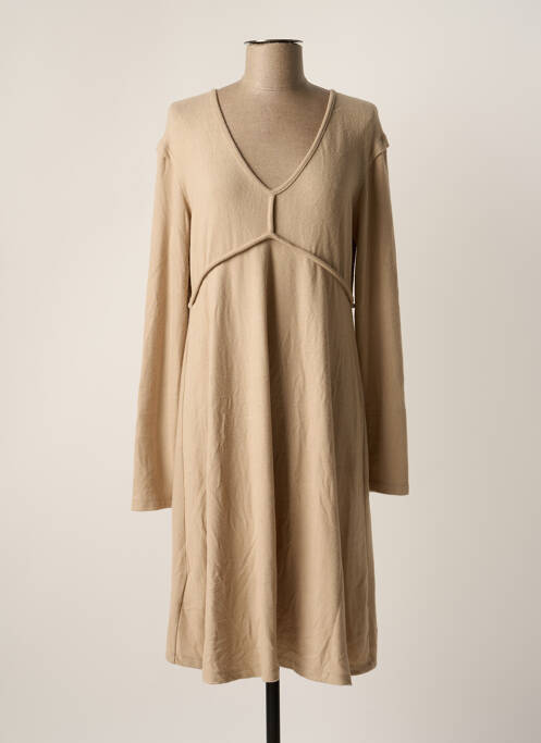 Robe pull beige SEMIOLOGY pour femme