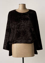 Pull col rond manches longues noir G!OZE femme