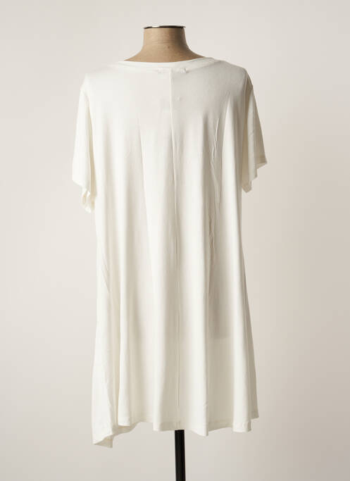 Tunique manches courtes blanc POISSONS BLANCS pour femme