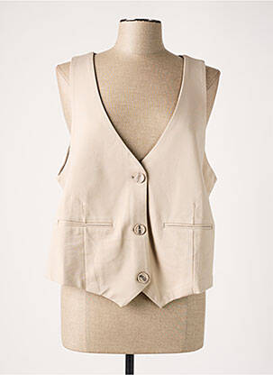 Gilet sans manche coupe cintrée beige YESTA femme