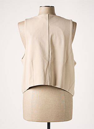 Gilet sans manche poches beige YESTA femme