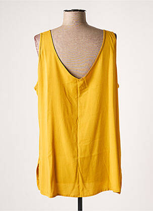 Top stretch sans manche jaune SEMIOLOGY femme