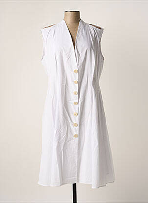 Robe mi-longue sans manche sans manche blanc SEMIOLOGY femme
