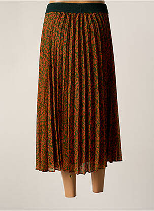 Jupe longue coupe fluide orange SEMIOLOGY femme
