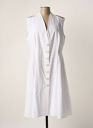 Robe mi-longue blanc SEMIOLOGY pour femme