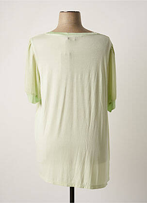 Top coupe fluide manches courtes vert YESTA femme