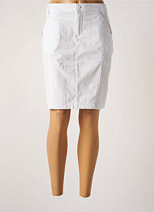 Jupe mi-longue taille normale blanc TELMAIL femme