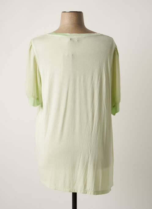Top coupe fluide manches courtes vert YESTA femme