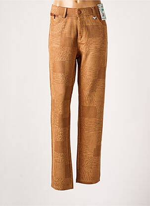 Pantalon slim poches marron S.QUISE femme