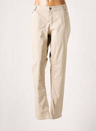 Pantalon slim tissage popeline beige JENSEN femme