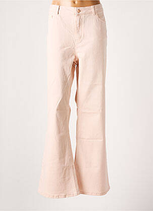 Pantalon flare coupe évasée rose YESTA femme