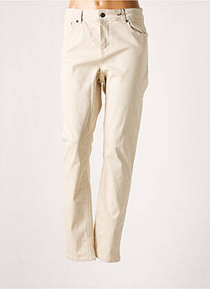 Pantalon slim poches beige YESTA femme