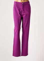Pantalon slim violet MARBLE pour femme seconde vue