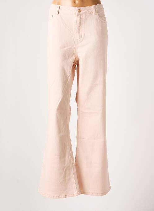 Pantalon flare coupe évasée rose YESTA femme