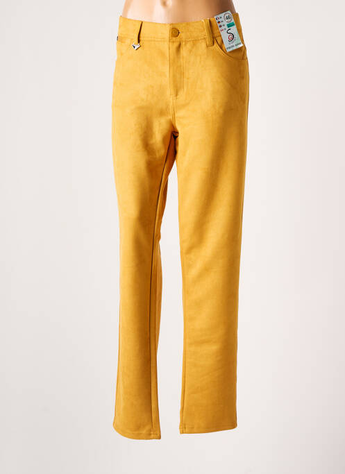 Pantalon slim jaune S.QUISE pour femme